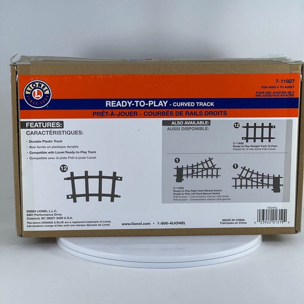 Lionel 12-Piece Ready-to-Play Curved Track Pack (SKU: 7-11827) | NEW